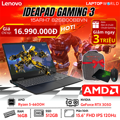 Lenovo IdeaPad Gaming 3 - Laptop Gaming giá rẻ bán chạy nhất hiện nay