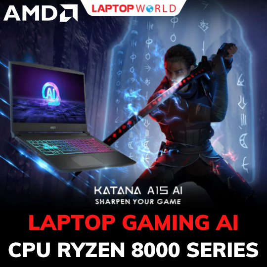 Ngắm chiếc laptop Gaming đầu tiên có CPU AMD Ryzen 8000 Series: MSI Katana A15 AI B8VE 402VN