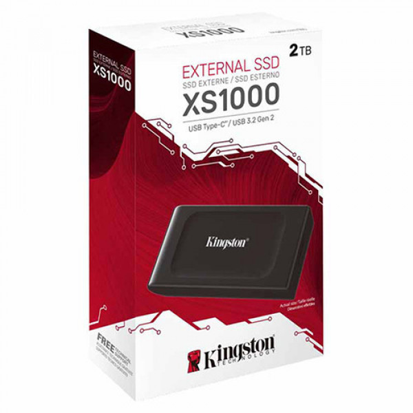 Ổ cứng gắn ngoài SSD Kingston XS1000 2TB (USB 3.2 Gen 2 / 1,050MB/s read, 1,000MB/s write )_SXS1000/2000G
