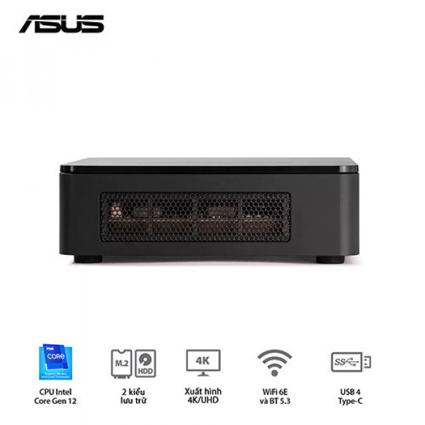 PC Mini Asus INTEL NUC12WSHI5 - MR6120 ( Intel Core i5-1240P | DDR4 | Iris XE Graphics | SSD NVMe | Thunderbolt 4 | Wi-Fi 6E | Đen) WallStreet Canyon - RNUC12WSHI50002