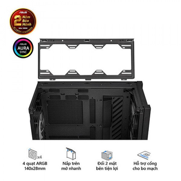 Vỏ case ASUS TUF Gaming GT302 ARGB Black (EATX/FULL TOWER/ Màu Đen)
