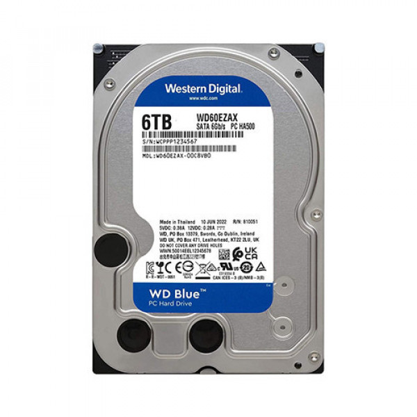 Ổ cứng HDD Western Digital 6TB Blue WD60EZAX (5400RPM/256MB Cache/3.5 INCH/SATA3)