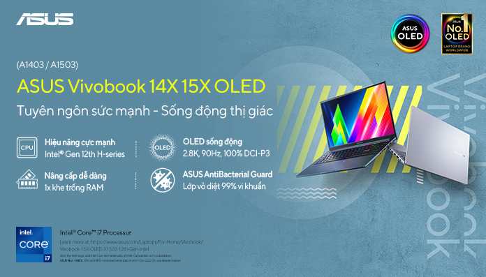 VivoBook 14X 15X oled - laptop sinh viên văn phòng 2022