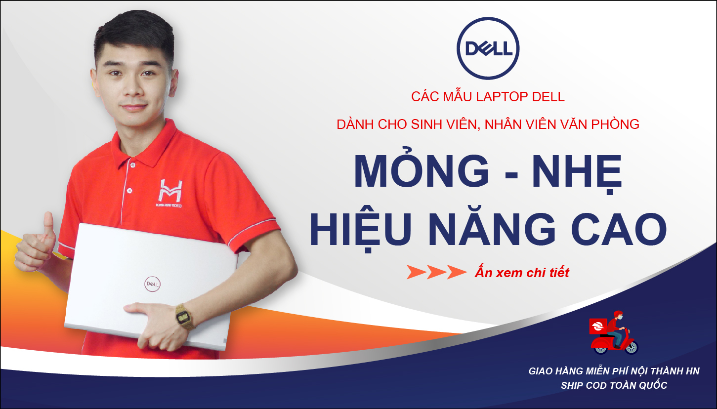 các mẫu laptop dell dành cho sinh viên/ NV văn phòng
