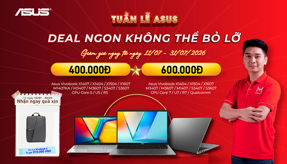 TUẦN LỄ ASUS – DEAL NGON KHÔNG THỂ BỎ LỠ