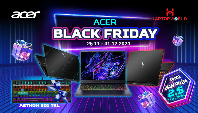 Acer black friday 2024 tặng bàn phím