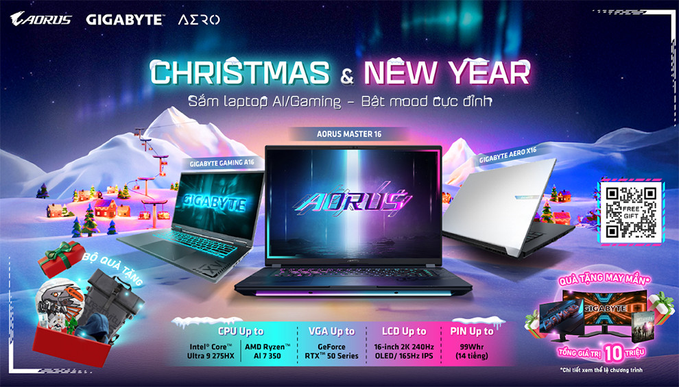  Christmas & New Year – Sắm Laptop AI/Gaming 
