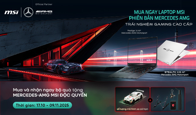 mẫu laptop MSI x Mercedes-AMG Motosport