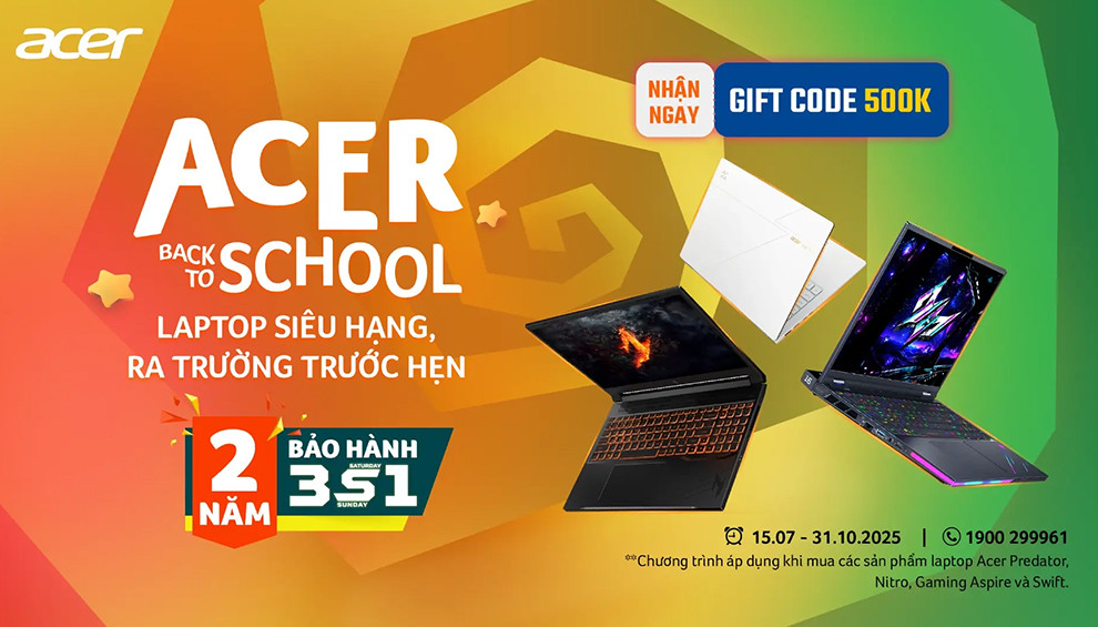 back to school 2025 cùng laptop Acer