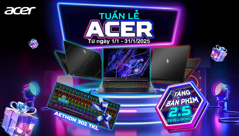 mua Laptop Gaming Acer tặng Bàn Phím Cơ 2.5 triệu