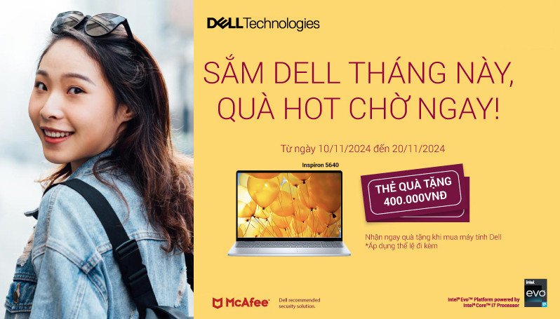 SẮM LAPTOP DELL THÁNG NÀY, QUÀ HOT CHỜ NGAY