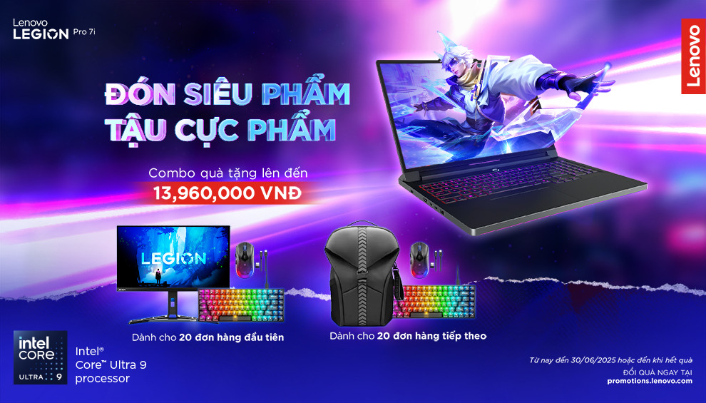 mua  Lenovo Legion Pro 7i tặng quà đến 13.960.000đ