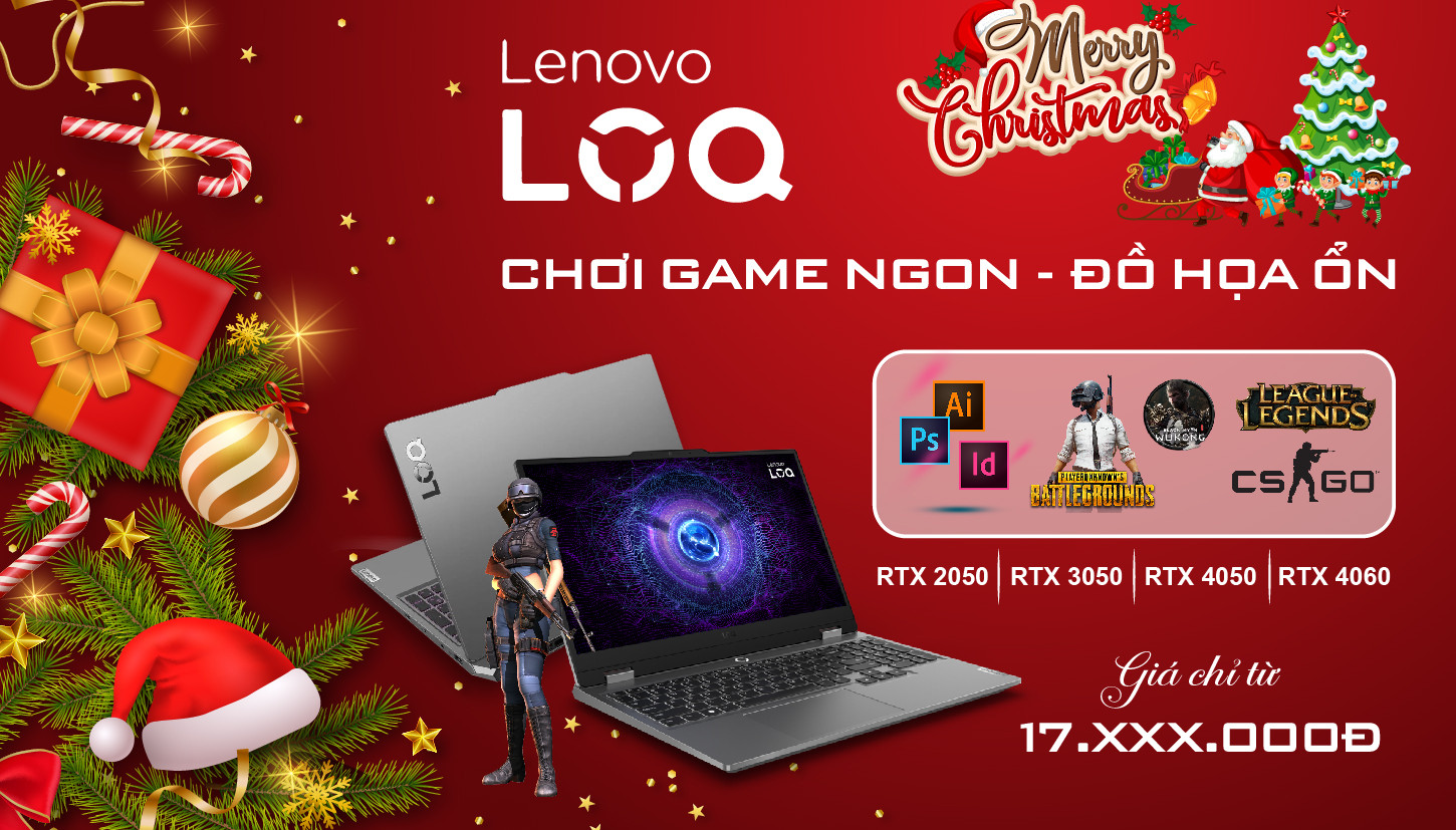 Đắm chìm Gaming với Laptop Lenovo LOQ - giá chỉ từ 17.xx0.000đ