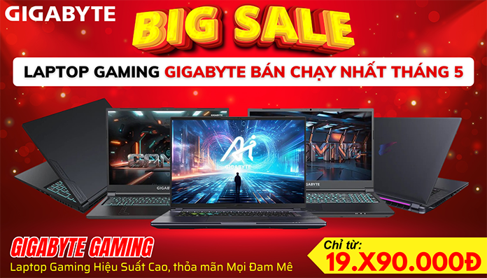 Tổng hợp Laptop Gaming Gigabyte bán chạy nhất tháng 3