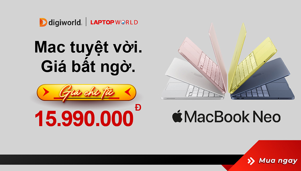 Apple MacBook Neo chip A18 Pro - Giá dễ tiếp cận