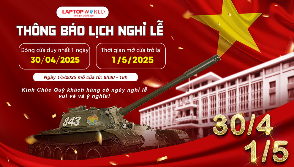 THÔNG BÁO LỊCH NGHỈ LỄ 30/4 VÀ 1/5