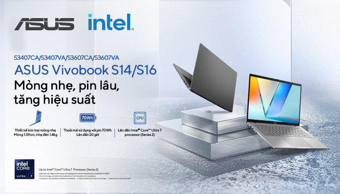 Mẫu laptop mới nhất của Asus