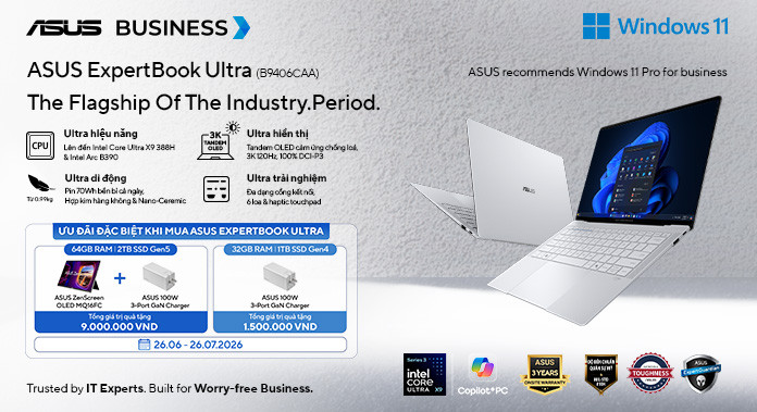 ASUS EXPERTBOOK ULTRA - LAPTOP CAO CẤP CHO DOANH NHÂN