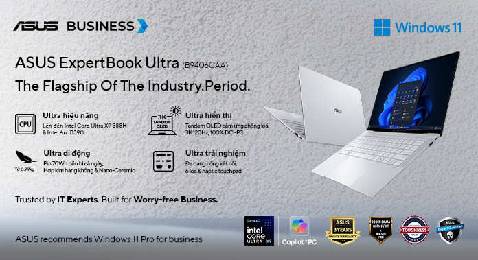 ASUS EXPERTBOOK ULTRA - LAPTOP CAO CẤP CHO DOANH NHÂN