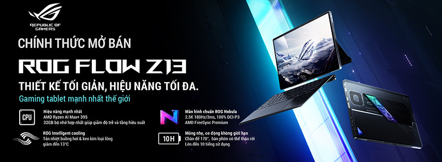 ROG FLOW Z13 (2025) GZ302 – LAPTOP GAMING TABLET MẠNH NHẤT THẾ GIỚI