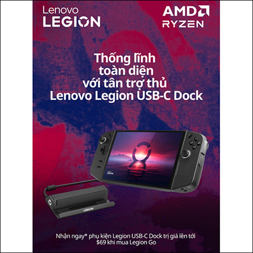 CTKM: ''Nhận ngay Legion Dock USB-C trị giá lên tới $69 khi mua Legion Go''