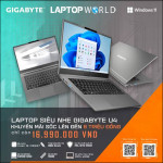 CTKM GIGABYTE: ''Laptop siêu nhẹ Gigabyte U4 khuyến mãi sốc lên đến 8 triệu đồng chỉ còn 16.990.000VNĐ''
