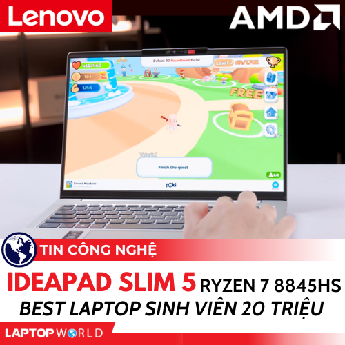 Lenovo IdeaPad Slim 5 AMD Ryzen 7 8845HS: BEST Laptop Sinh Viên 20 triệu