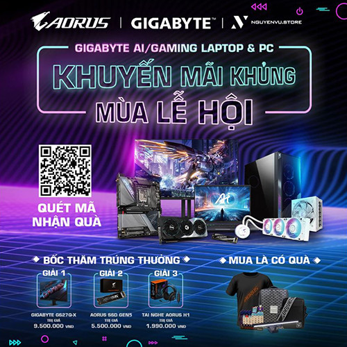 CTKM: KHUYẾN MẠI KHỦNG MÙA LỄ HỘI CÙNG GIGABYTE