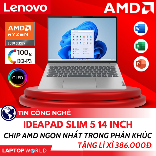 Lenovo IdeaPad Slim 5 14 inch, chip AMD ngon nhất trong phân khúc - Tặng Lì xì 386K