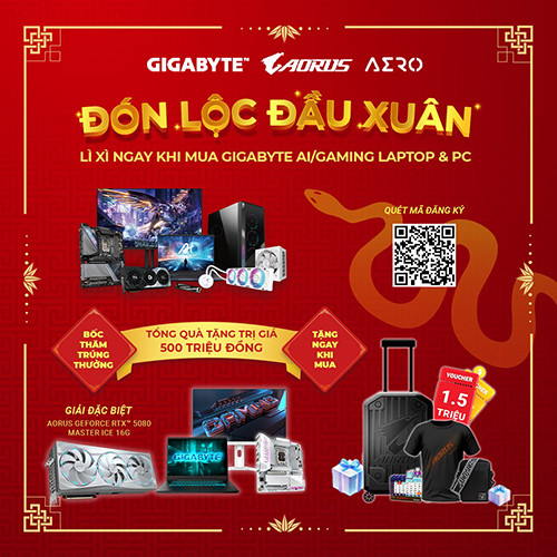 CTKM GIGABYTE: ĐÓN LỘC ĐẦU XUÂN