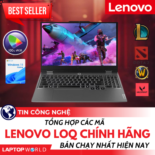 Tổng hợp các mã Lenovo LOQ chính hãng bán chạy nhất hiện nay tại LaptopWorld