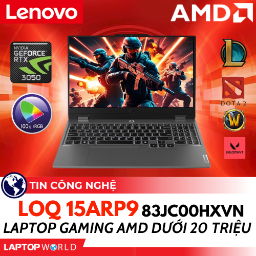 Lenovo LOQ 15ARP9 83JC00HXVN: Laptop Gaming AMD dưới 20 triệu - Hàng hot vừa cập bến