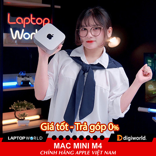 Mac mini M4 -  Mẫu máy kết hợp giữa thiết kế nhỏ gọn và sức mạnh vượt trội của chip M4 thế hệ mới