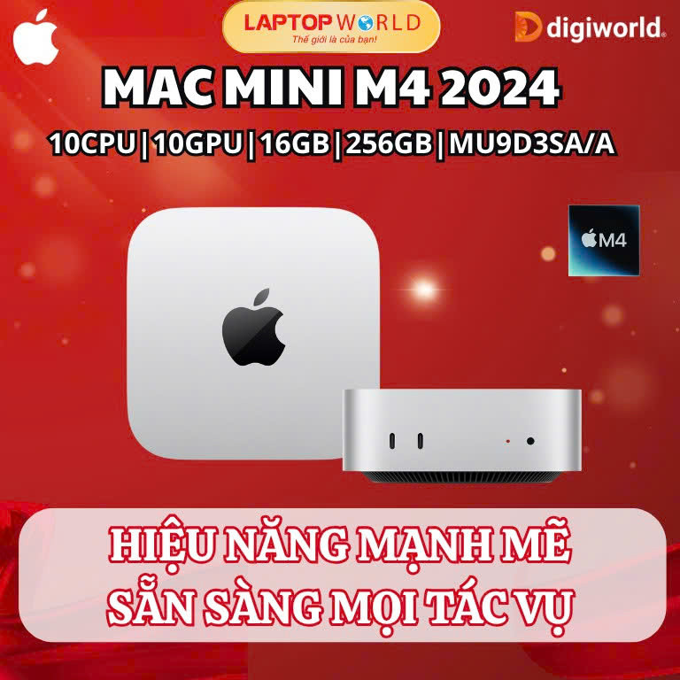 Mac mini M4 2024 – Hiệu năng mạnh mẽ, sẵn sàng cho mọi tác vụ