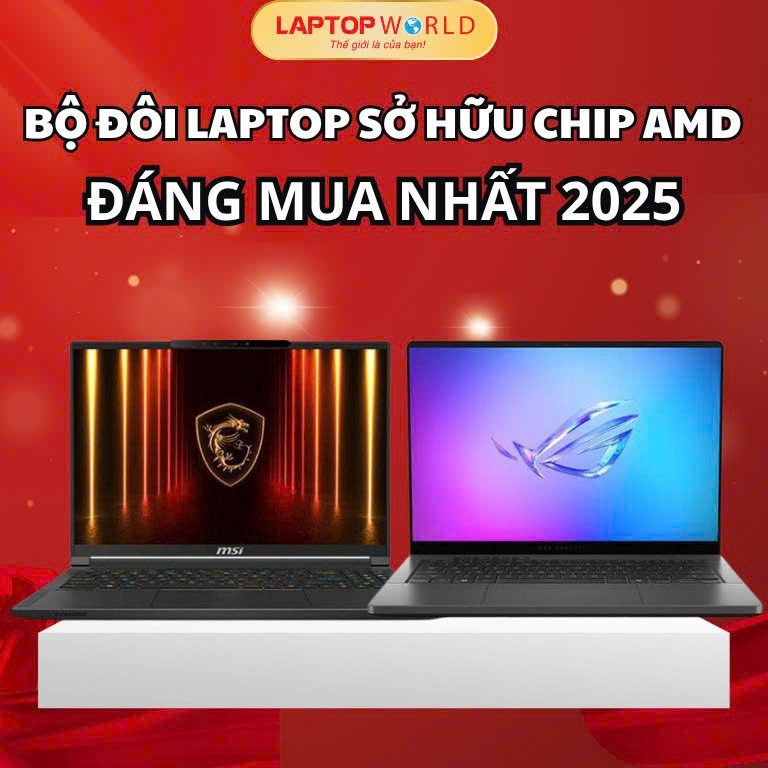 Bộ đôi Laptop Sở Hữu Chip AMD Đáng Mua Nhất 2025 – Chiến Game, Xử Lý Đồ Họa Siêu Mượt