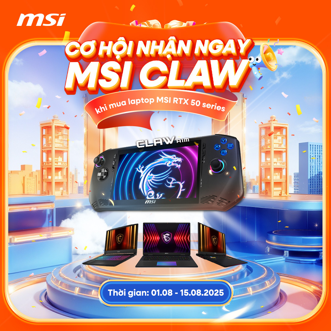 MUA LAPTOP RTX50 SERIES NHẬN QUÀ XỊN SÒ TỪ MSI