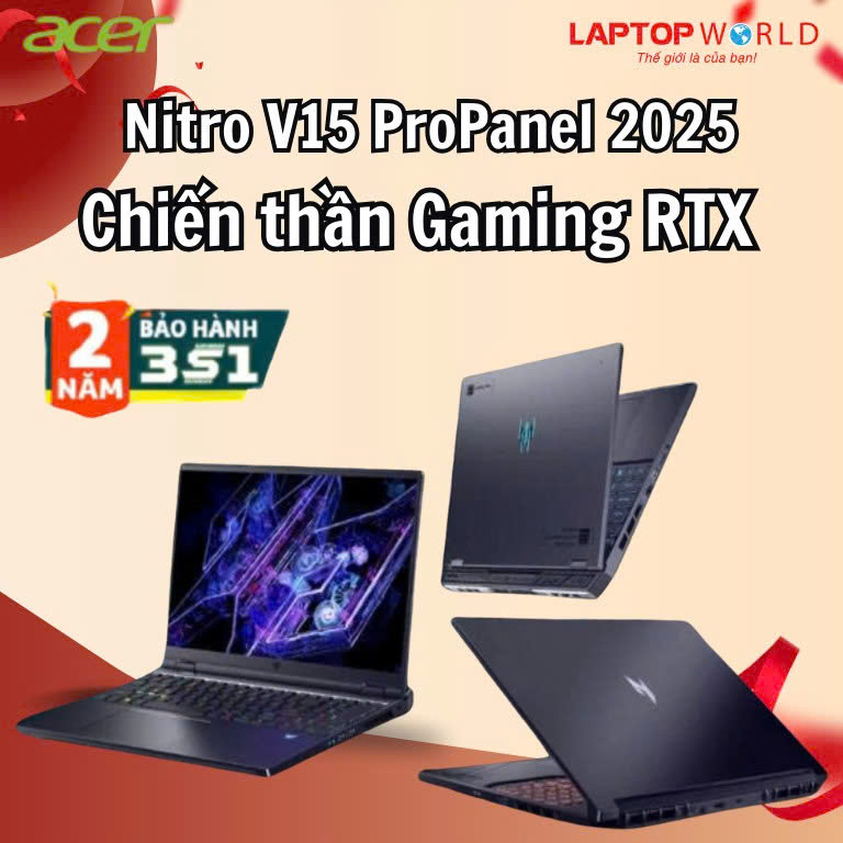 Nitro V 15 ProPanel 2025 (ANV15-52) – Chiến Thần Gaming RTX