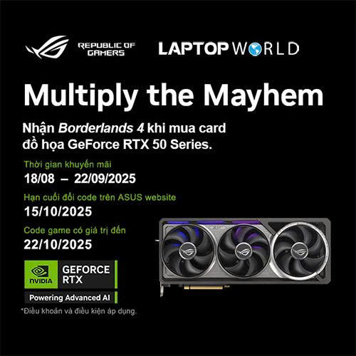 Mua Card đồ họa ASUS NVIDIA GEFORCE RTX™ 50 SERIES nhận ngay code game BORDERLANDS 4