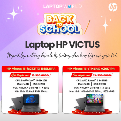 Bộ đôi laptop HP Victus – Lựa chọn “ngon” cho các bạn sinh viên kỹ thuật, xây dựng, IT Code