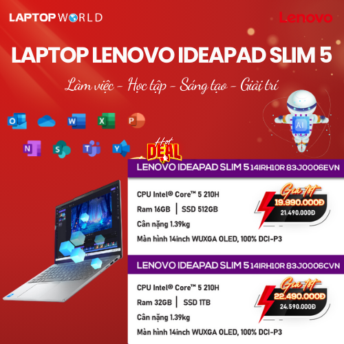 LENOVO IDEAPAD SLIM 5 – Lựa chọn hoàn hảo cho học tập, làm việc & sáng tạo