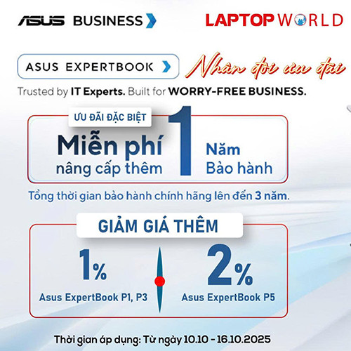 Mua laptop ASUS ExpertBook P Series - Nhân đôi ưu đãi