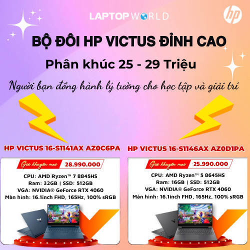 Bộ đôi HP Victus đỉnh cao