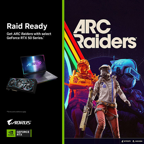 CTKM: Tặng game ARC Raiders khi mua Card đồ họa GIGABYTE hoặc Laptop GIGABYTE sử dụng Card đồ họa RTX 5070 trở lên