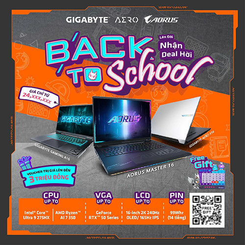 CTKM GIGABYTE: BACK TO SCHOOL - LÊN ĐỜI NHẬN DEAL HỜI