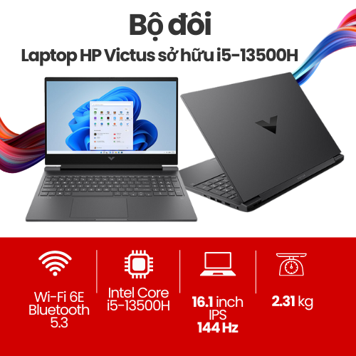 Bộ đôi Laptop HP Victus sở hữu i5-13500H