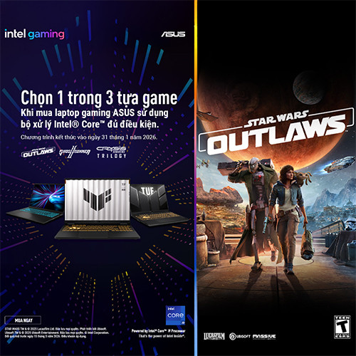 CTKM ASUS: MUA LAPTOP GAMING ASUS TRANG BỊ BỘ VI XỬ LÝ INTEL CORE – CHỌN 1 TRONG 3 TỰA GAME HOT