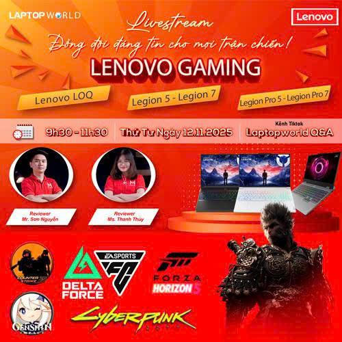 Livestream Lenovo Gaming – Đồng đội đáng tin cho mọi trận chiến