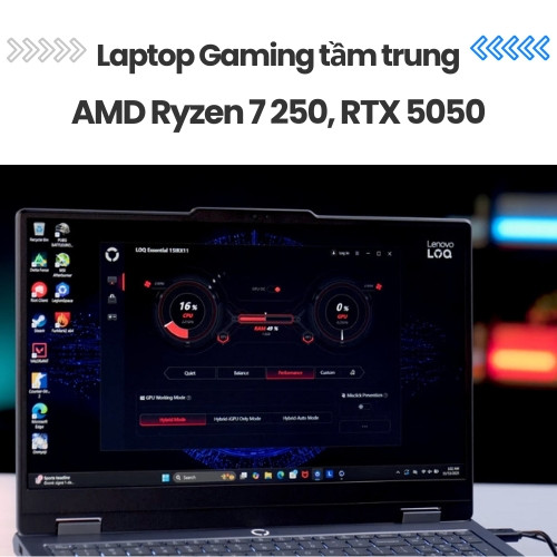 Laptop Gaming tầm trung sở hữu AMD Ryzen 7 250, RTX 5050