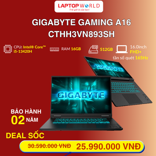 Gigabyte Gaming A16 2025 RTX 5050 - Mỏng đẹp