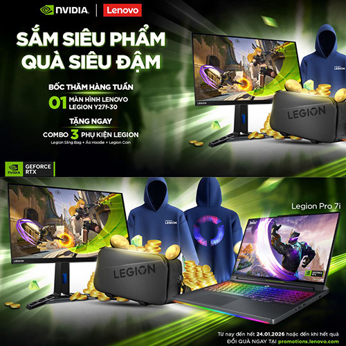 CTKM LENOVO: SẮM SIÊU PHẨM, QUÀ SIÊU ĐẬM CÙNG LENOVO LEGION